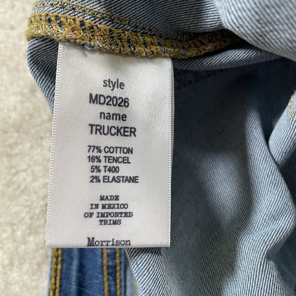 NWT Morrison Denim The Trucker Jeans Womens 27 Blue Bootcut Mid-rise - Picture 12 of 13